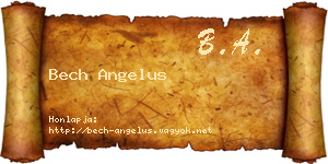 Bech Angelus névjegykártya